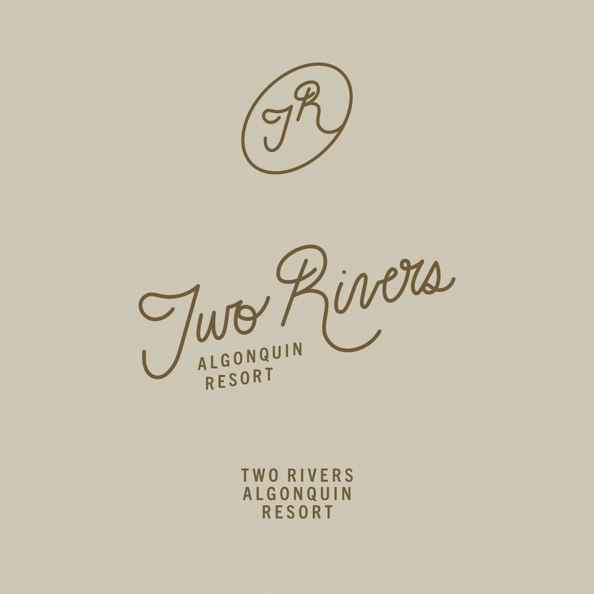 Two Rivers Algonquin Resort logo and wordmark
